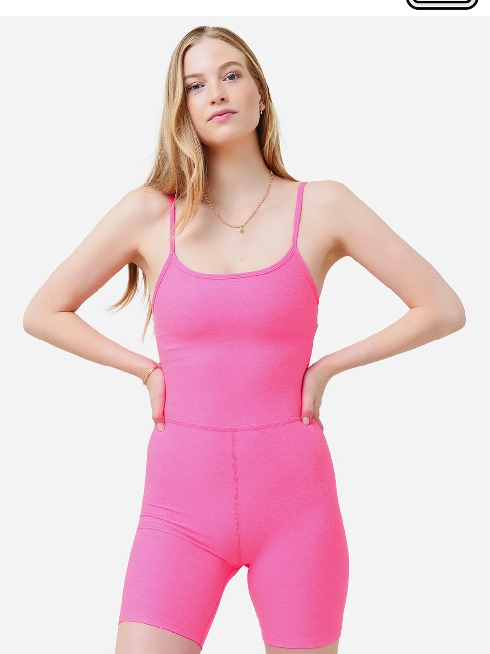 Beyond Yoga Pink Spacedye Get In Gear Biker Jumpsuit size Small